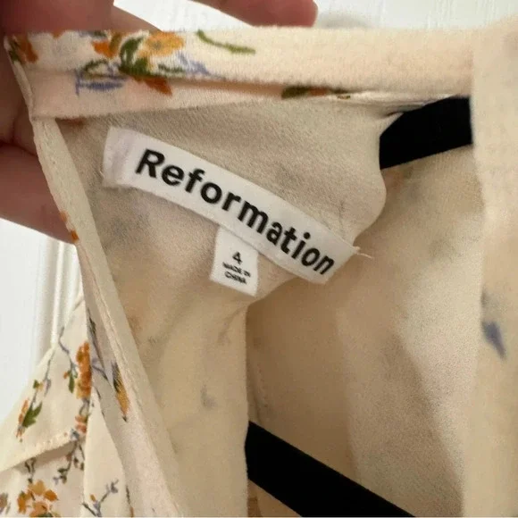 Reformation Malachi Dress Mini Ruffle Mini Dress Size 4 - Picture 7 of 10